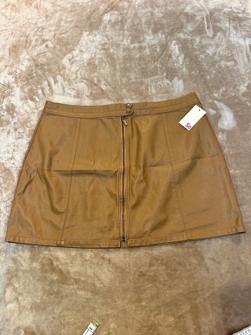 SO Faux Leather Mini Skirt NWT